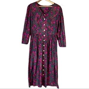 Vintage Cotton Collection dress with fruit print Size Small